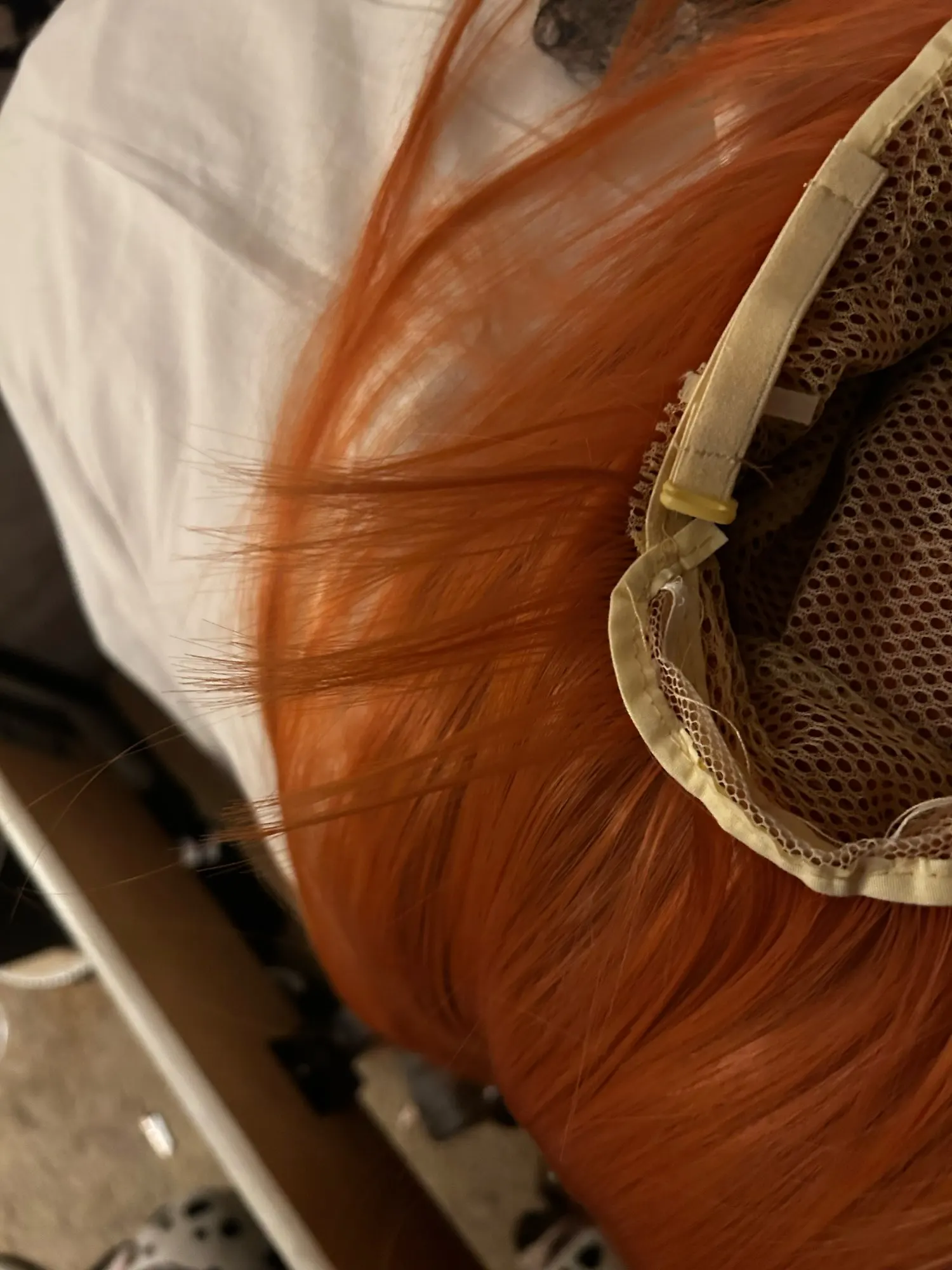 Foto de un comprador: Peluca naranja larga de Orihime para tu cosplay de Bleach