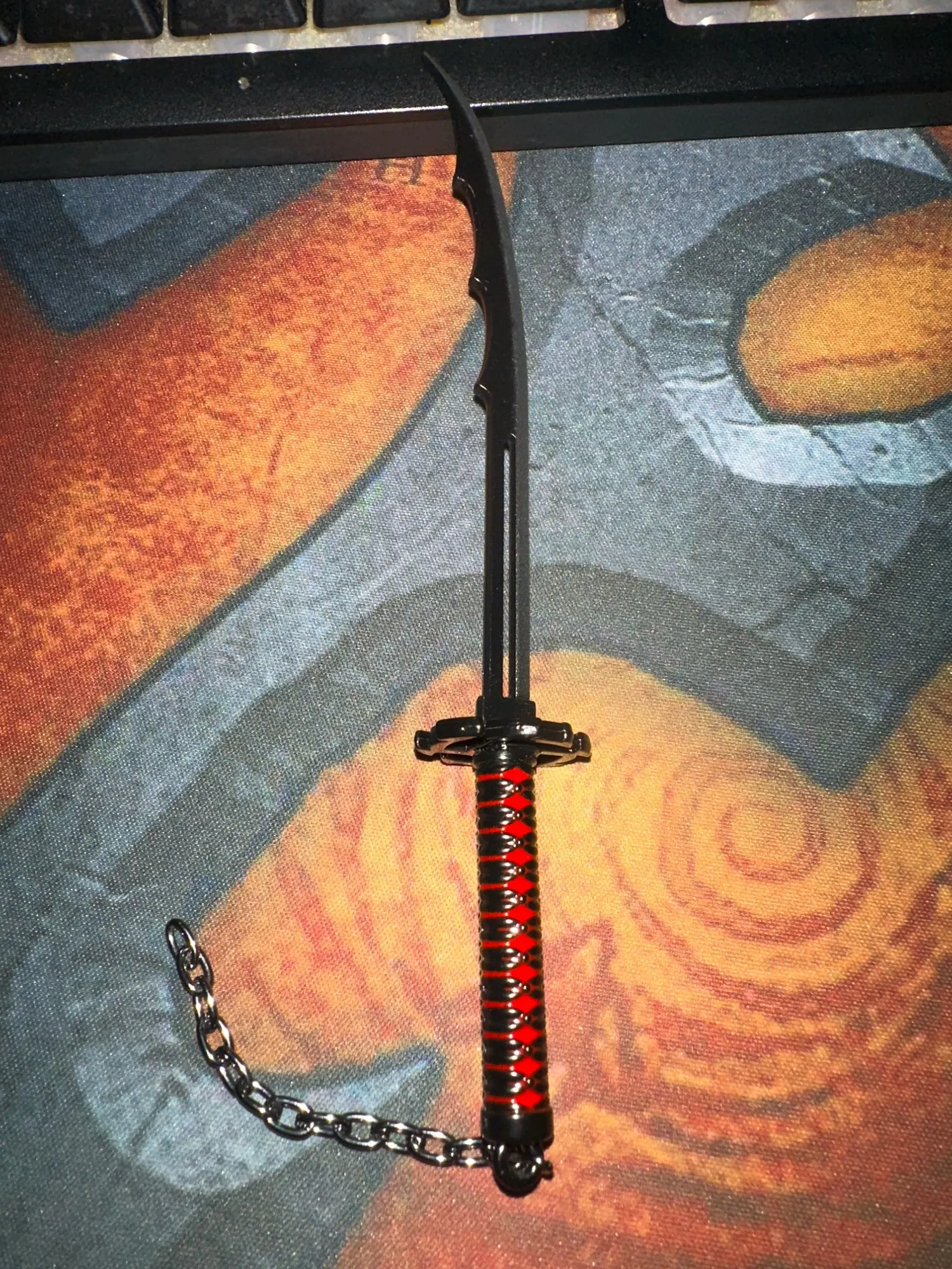 Foto de un comprador: Llavero de BLEACH con espada metálica de 14 cm