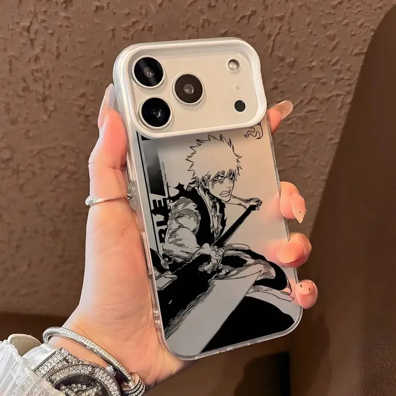 Funda de Ichigo para iPhone con acabado metálico – Cubierta de PC y TPU