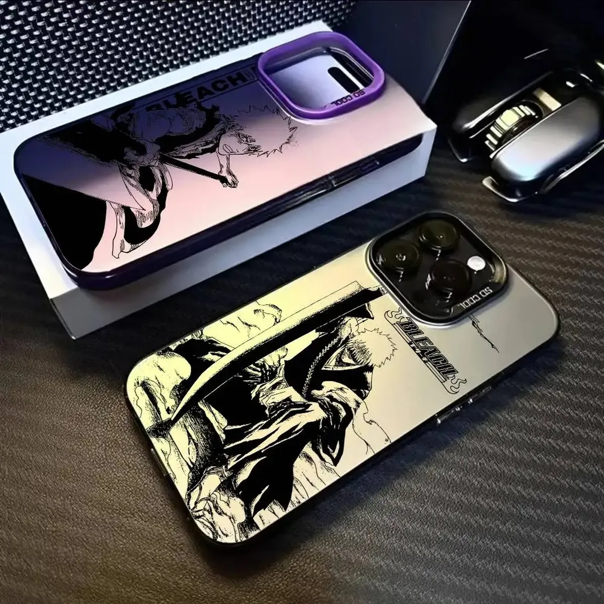 B-Bleachs K-Kurosaki Ichigo Funda de teléfono iPhone 11 a 17 – vue 5
