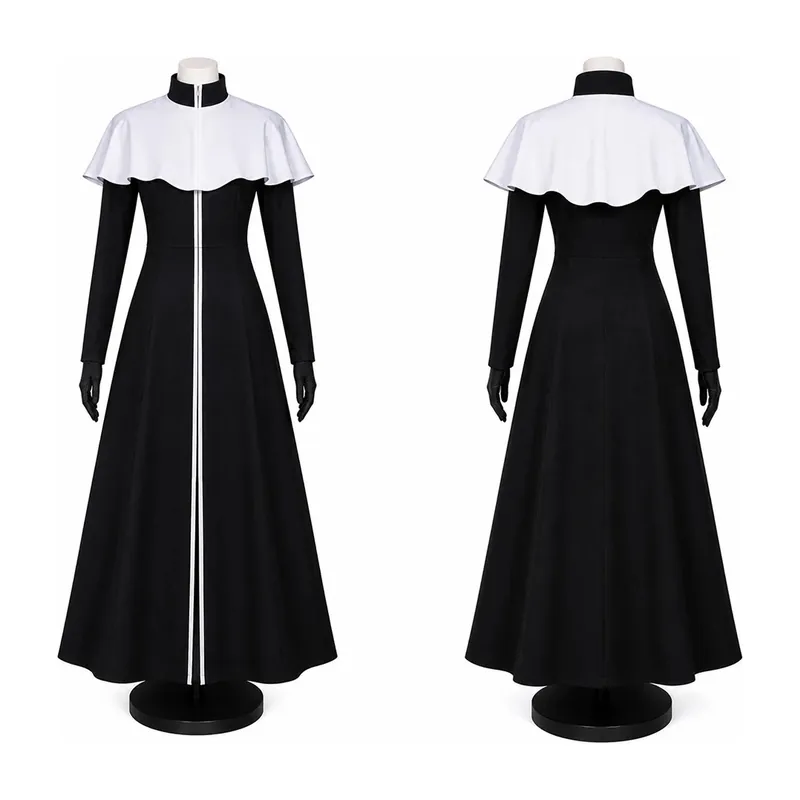 Disfraz de Aizen con bata negra y capa blanca de Bleach – Poliéster en tallas S a XXL