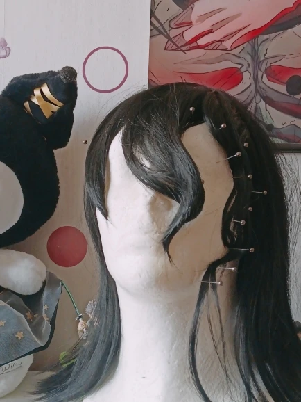 Foto de un comprador: Peluca corta y rizada de Rukia para tu cosplay de Bleach