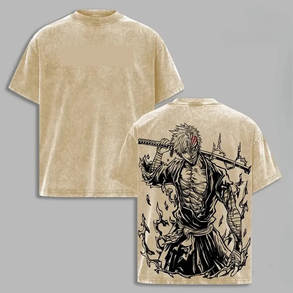 Camiseta Vintage lavada Manga BLEACH Ichigo Kurosaki, oversize – vue 2