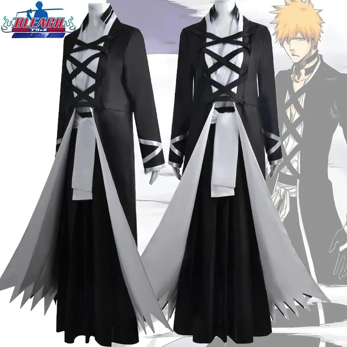 Disfraz de Anime BLEACH Kurosaki Ichigo disfraz de Manga – vue 2