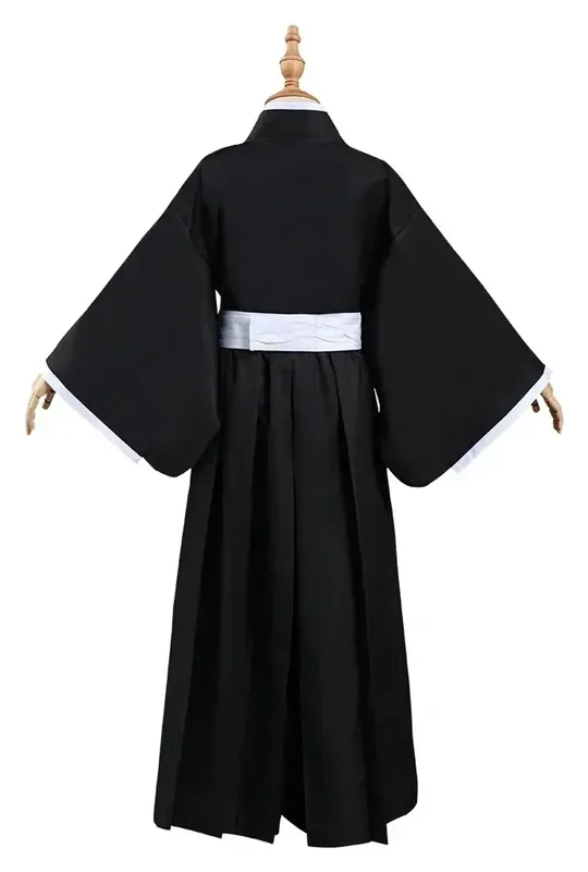 Disfraz de Cosplay de Bleach para Halloween, tenida negra de shinigami