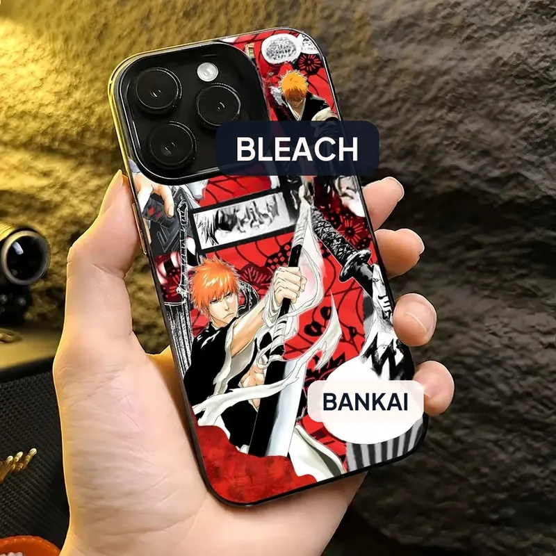 Funda para Teléfono Anime Bleach, iPhone 11 a 17 Pro Max