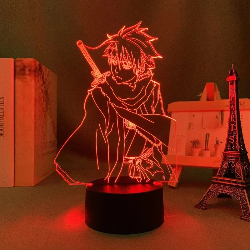 Lámpara LED de Toshiro Hitsugaya para tu cuarto – Control táctil o remoto