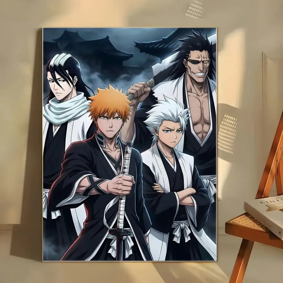Póster de Anime de Fantasía Oscura B-Bleach Adhesivo Decorativo – blanco 19