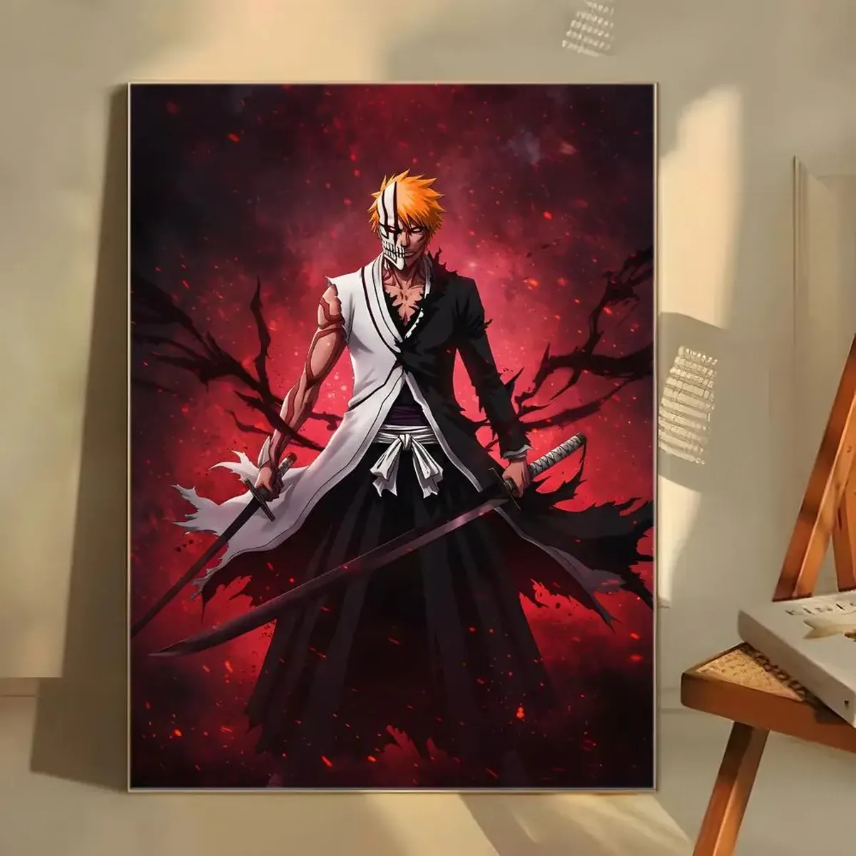 Póster de Anime de Fantasía Oscura B-Bleach Adhesivo Decorativo – blanco 20