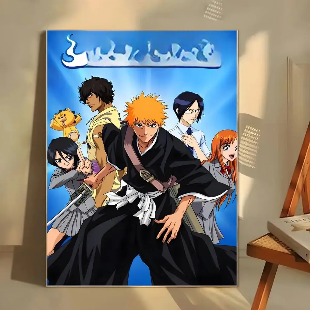 Póster de Anime de Fantasía Oscura B-Bleach Adhesivo Decorativo – blanco 23