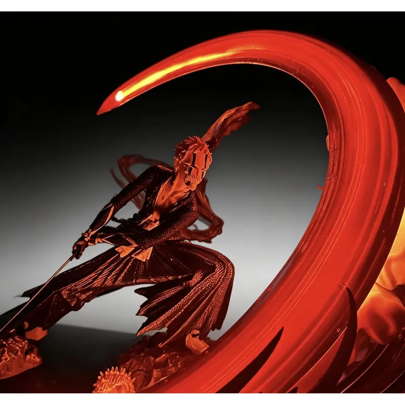 Figura de Ichigo con espada y efecto de energía en espiral – Elige una superficie firme